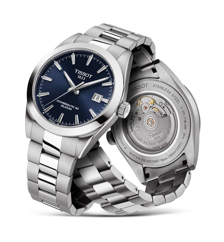Tissot Gentleman Ø40mm,  Blå, Powermatic 80, Silicium