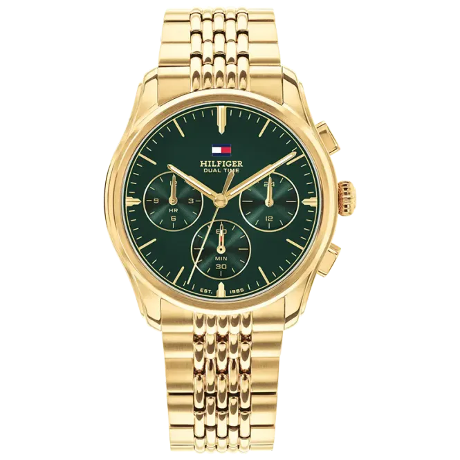 Hovedbilde Tommy Hilfiger Ø38mm 5ATM gull/grønn