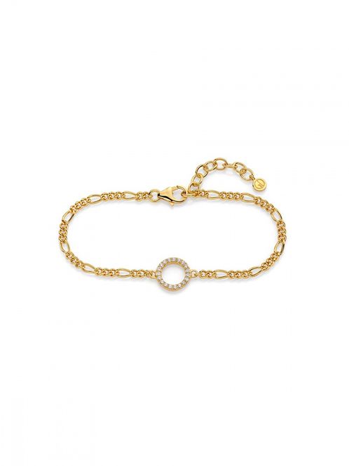 Hovedbilde Julia Forgylt armbånd i sølv m/zirk.17,5+3cm, 