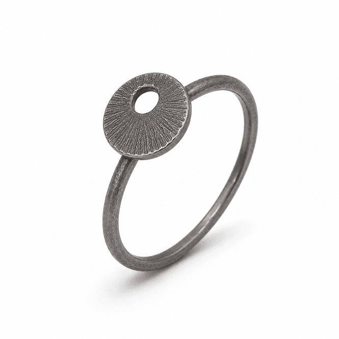 Hovedbilde 'Dreamcatcher' mini, ring oksidert sølv str.58