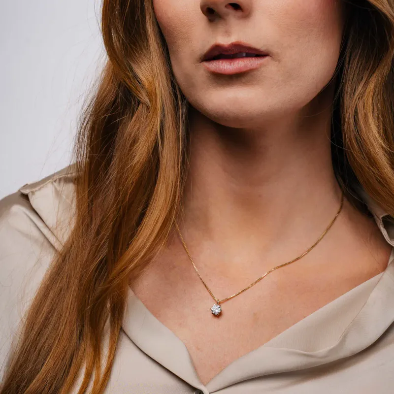Halskjede CONTESSA 585 gull med LAB grown diamant 1,0ct VS1