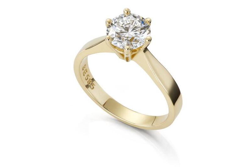 Ring MARGRETE 585 gull med LAB grown diamant 2,00ct VS1