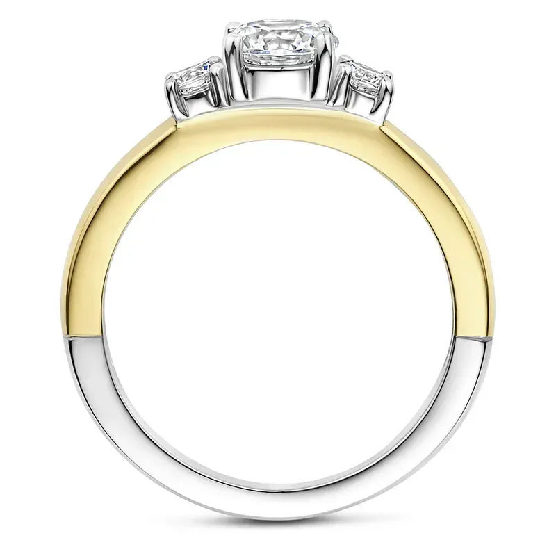 Ti Sento ring,  tofarget og zirkonia