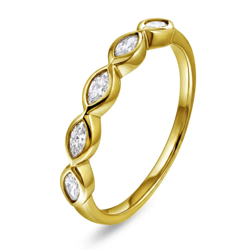 Dazzle ring i 925 forgylt sølv med zirkonia.
