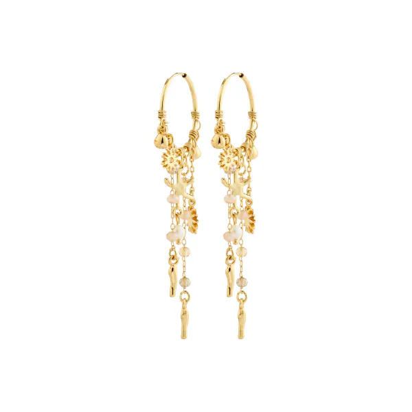 Hovedbilde PILGRIM PRISM øredobber, gullbelagt -lengde 65mm