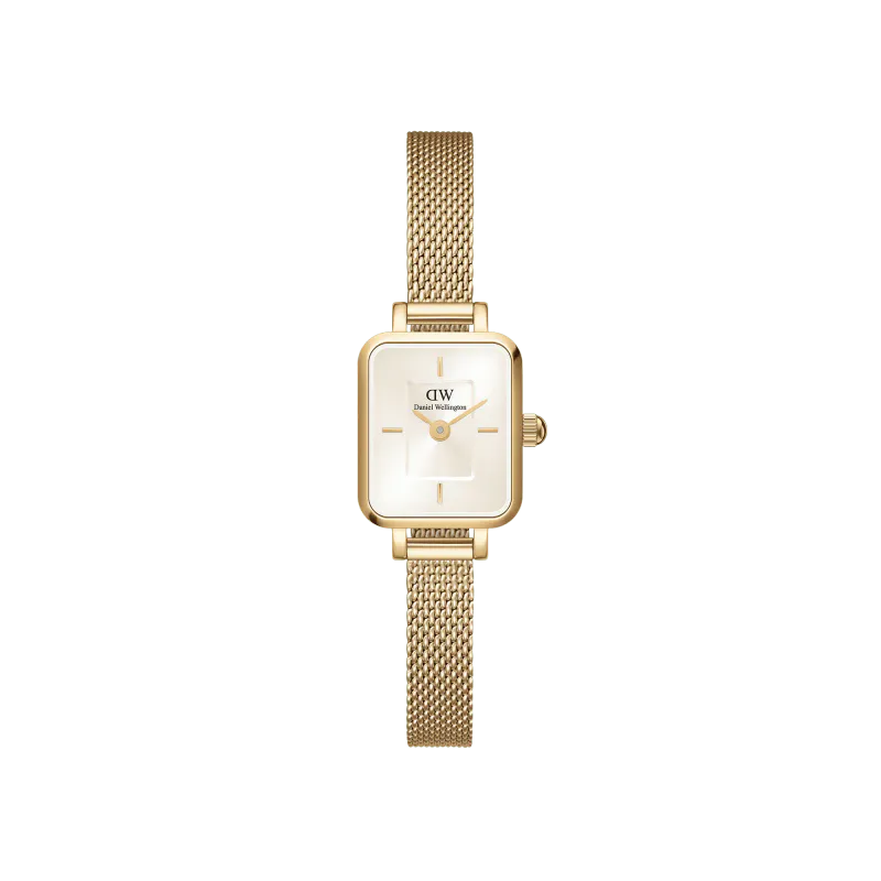 DW Quadro Mini Evergold Champagne 15,5x18mm