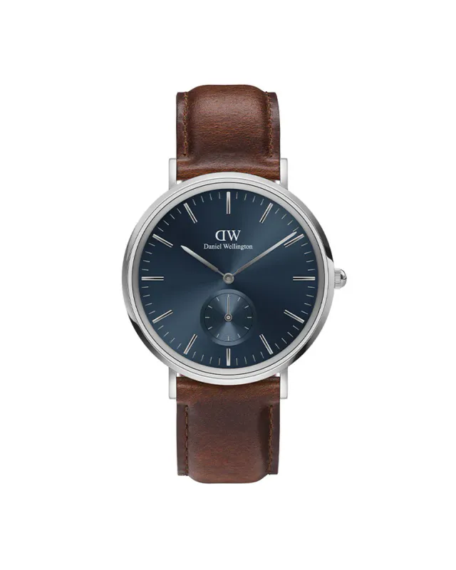 DW Classic Multi-Eye St.Mawes Brun Rem / Blå 40 mm