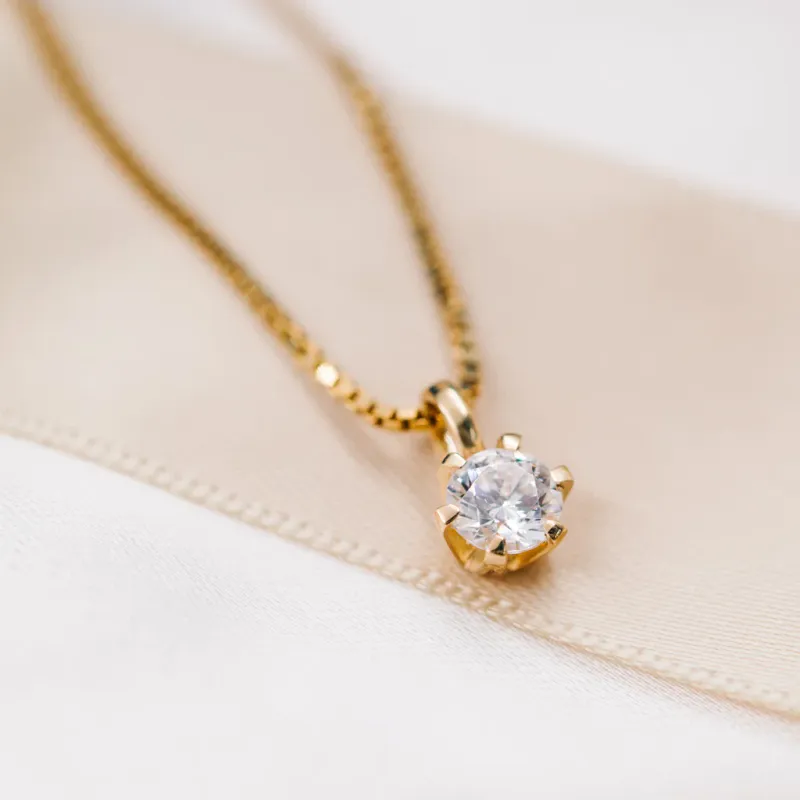 Halskjede CONTESSA 585 gull med LAB grown diamant 0,50ct VS1