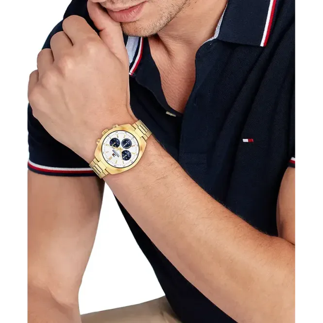Hovedbilde Tommy Hilfiger Ø40mm 5ATM gull/hvit