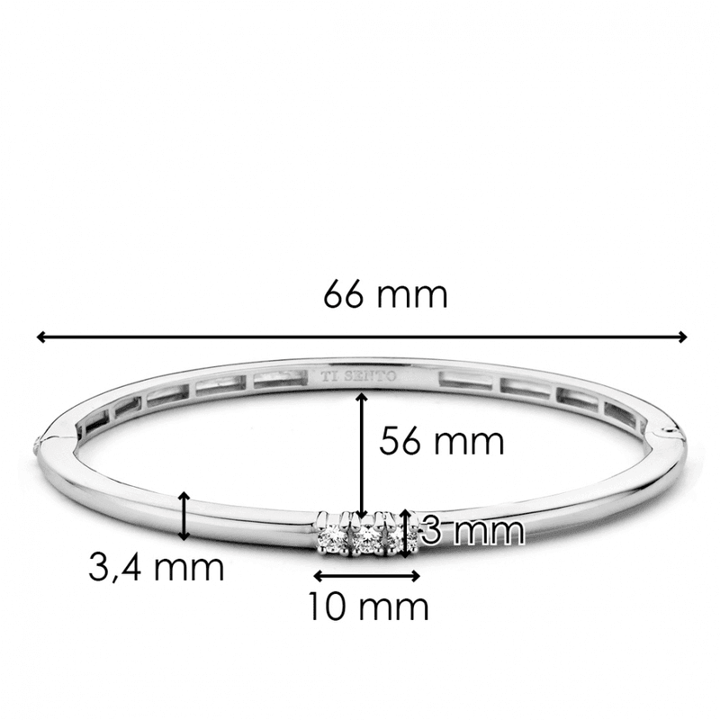 Ti Sento armring med lås- 2886ZI M-18cm