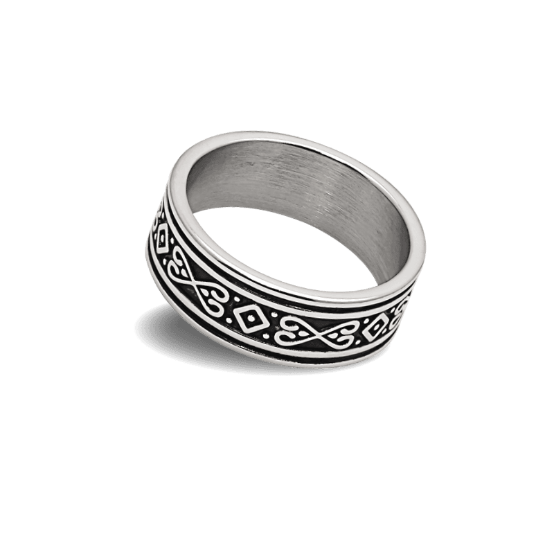 Rochet herrering- TALISMAN polert stålring 8mm