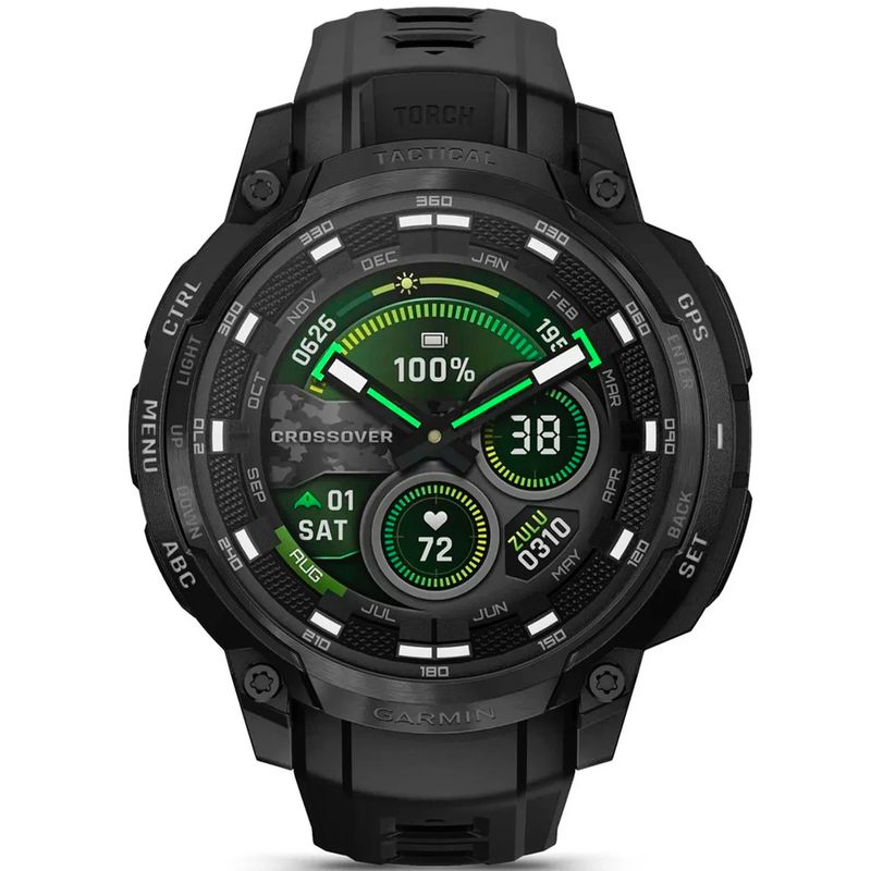 Garmin Ø47mm 100m' Instinct® Crossover AMOLED - Tactical Edition, Safirglass