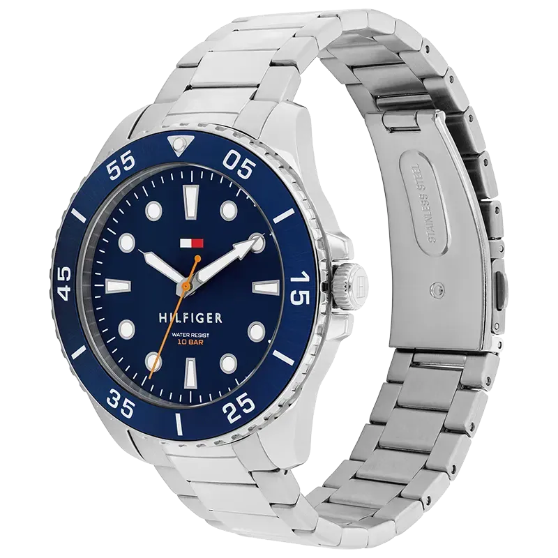 Tommy Hilfiger Ø42mm 10ATM stål/blå