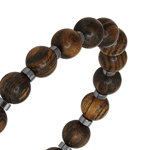 Bilde av Rochet armbånd- 8mm treperler og 4mm Shiny ...