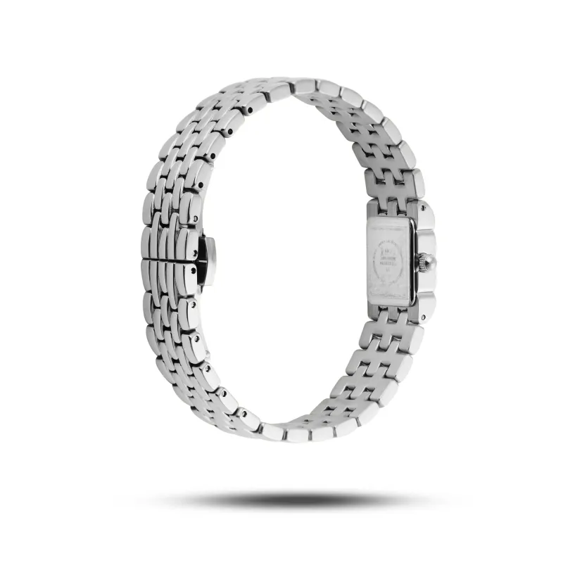 Mockberg- Eternal- sølvfarget stål med hvit skive (14,9X24mm)