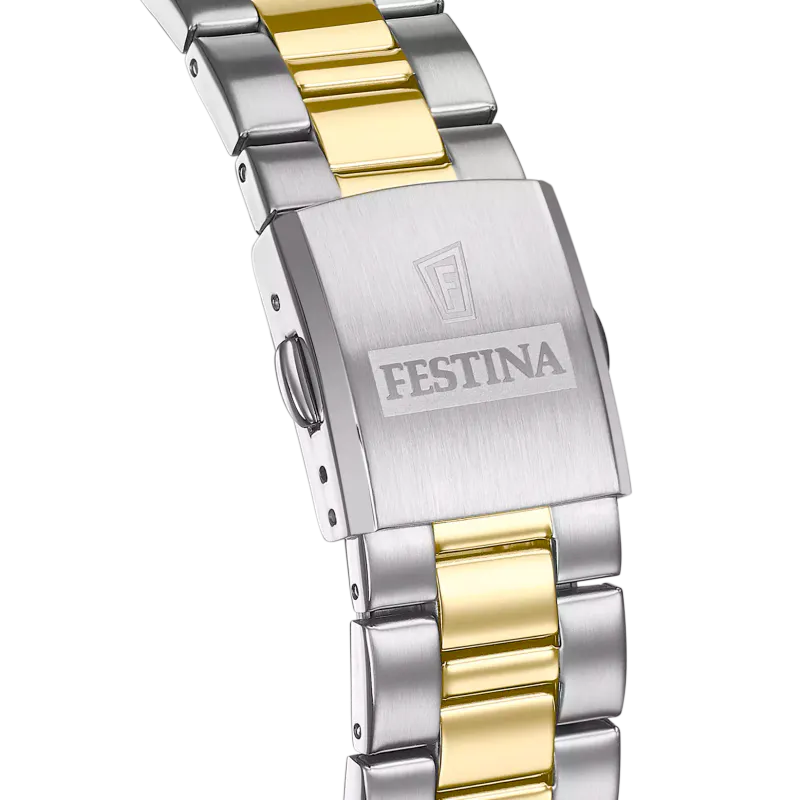 Festina Ø40mm 50m' Blå/Gulltonet stål 