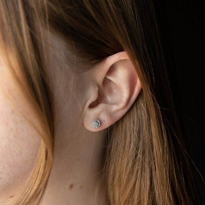 Hovedbilde Ørepynt i 585 gult gull og diamanter- 0,12ct WSI