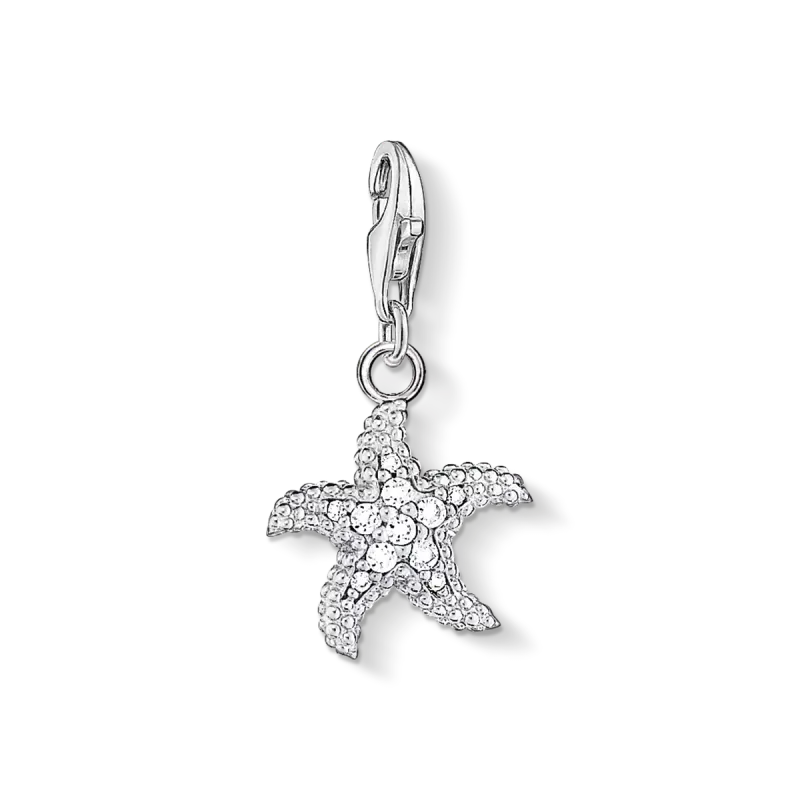 THOMAS SABO charm, Sjøstjerne i sølv med zirkonia