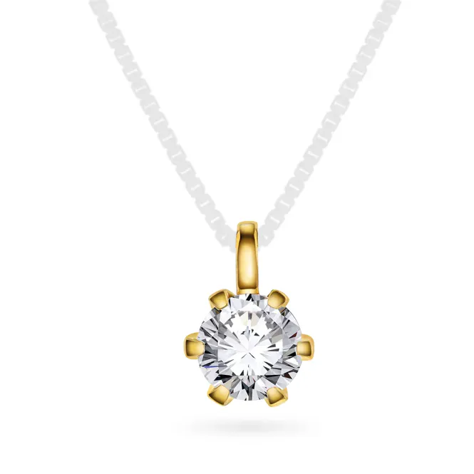 Hovedbilde Halskjede CONTESSA 585 gull med LAB grown diamant ...