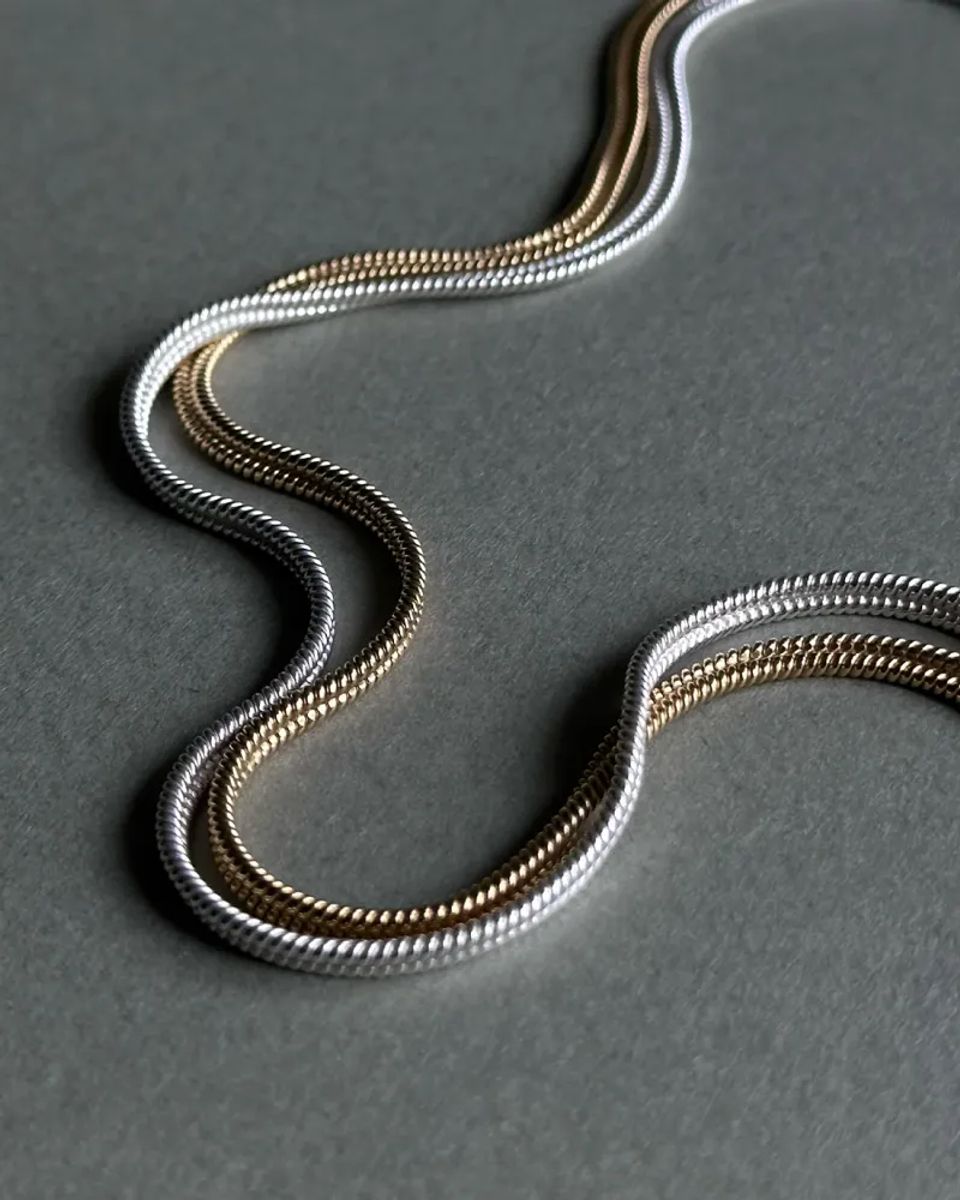 Philippa Studios halskjede- snake - HK-6007-S-43 - 43 CM