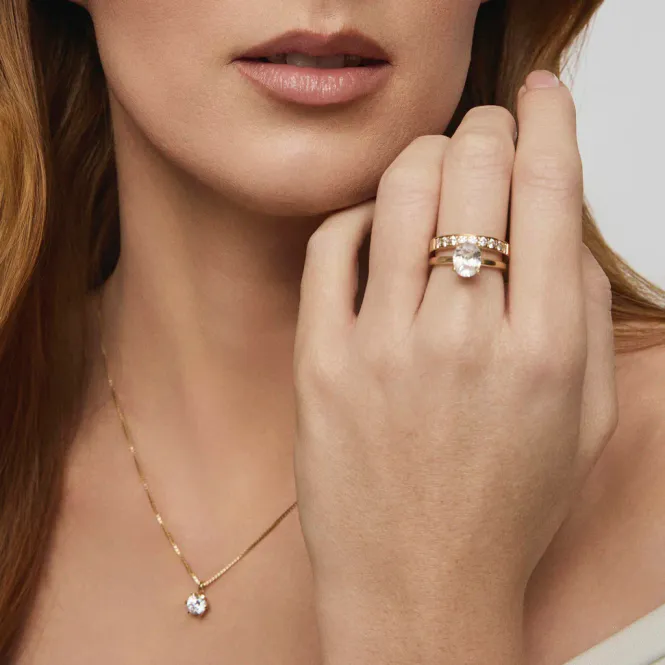 Hovedbilde Ring EMPRESS 585 gull med LAB grown diamant ...